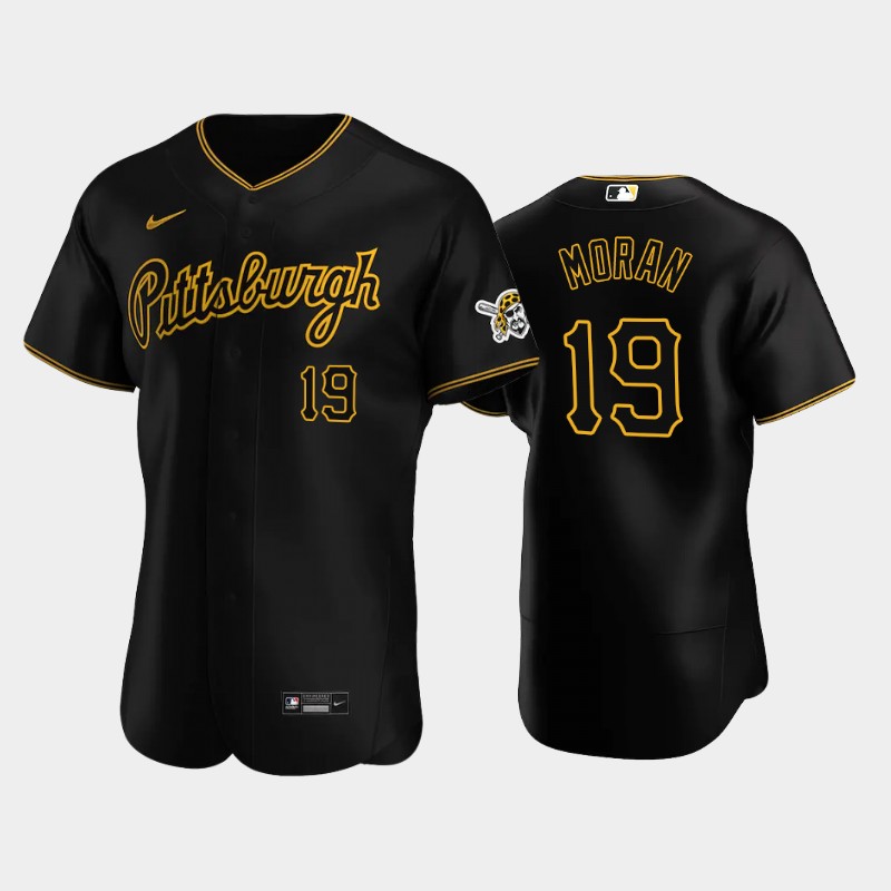 Pittsburgh Pirates #19 Colin Moran Authentic Men's Nike Alternate MLB Jersey - Black