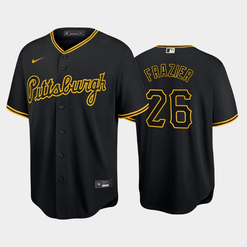 Pittsburgh Pirates #26 Adam Frazier Game Men's Nike Alternate MLB Jersey - Black