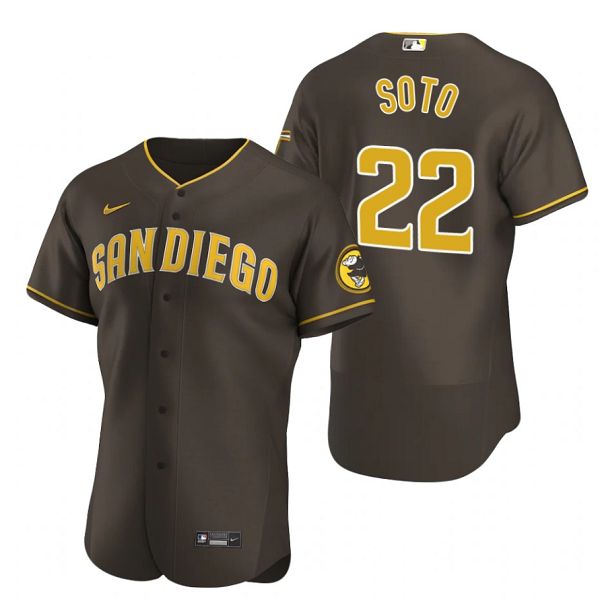 San Diego Padres #22 Juan Soto Nike Brown Authentic Alternate Team MLB Jersey