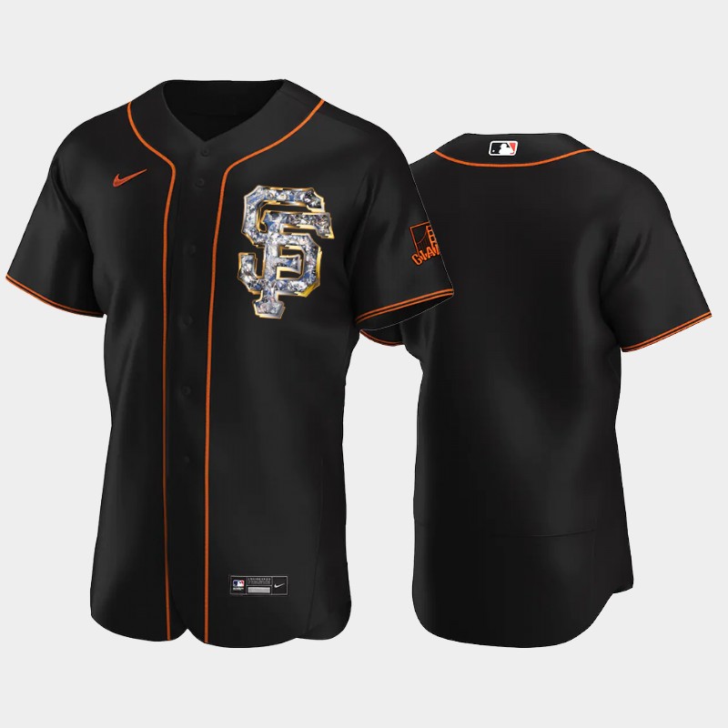 San Francisco Giants Blank Men's Nike Diamond Edition MLB Jersey - Black