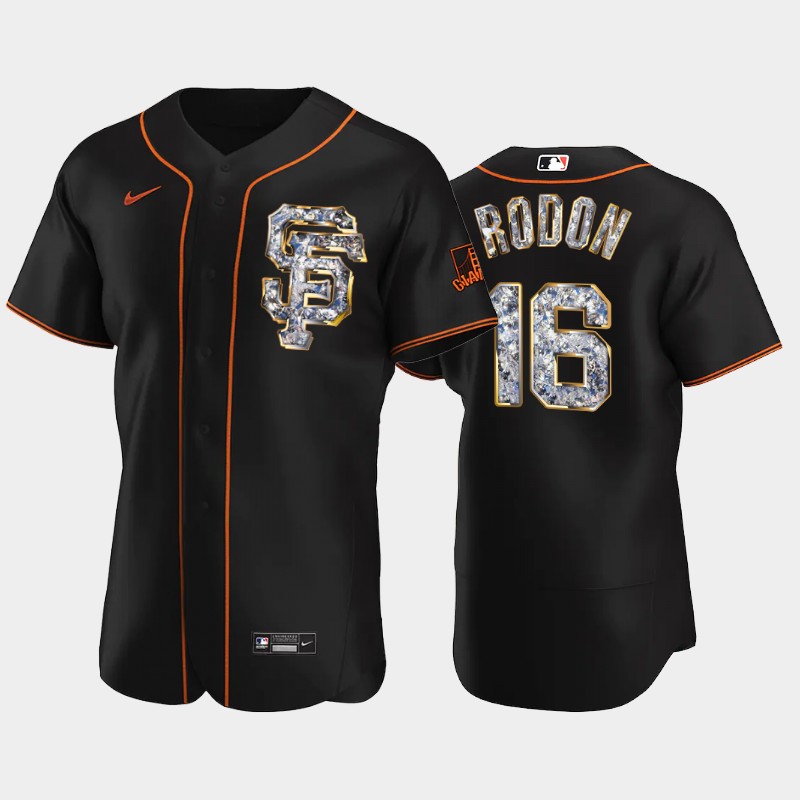 San Francisco Giants #16 Carlos Rodon Men's Nike Diamond Edition MLB Jersey - Black