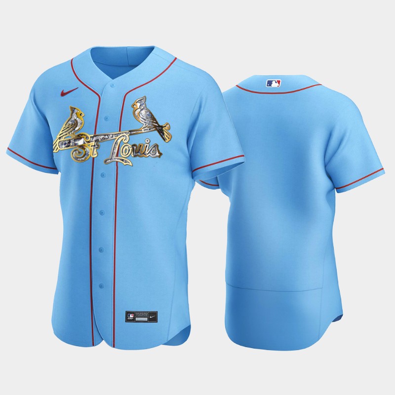 St.Louis Cardinals Blank Men's Nike Diamond Edition MLB Jersey - Blue