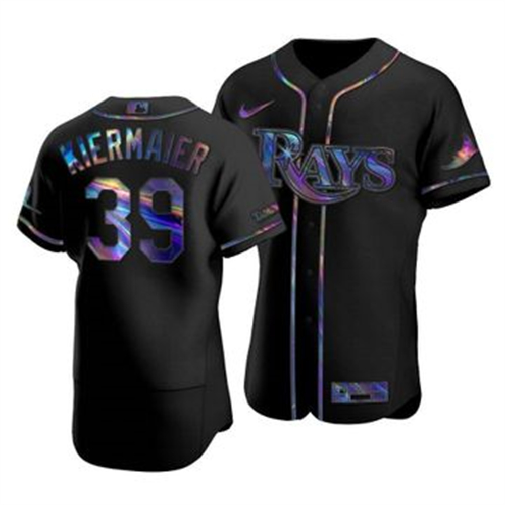 Tampa Bay Rays #39 Kevin Kiermaier Men's Nike Iridescent Holographic Collection MLB Jersey - Black