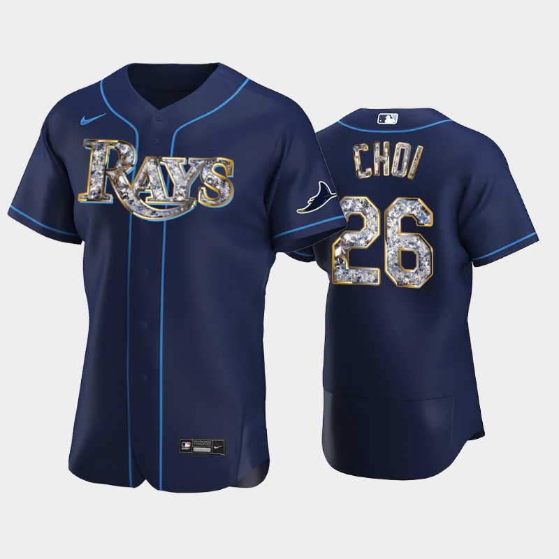 Tampa Bay Rays #26 Ji-Man Choi Men's Nike Diamond Edition MLB Jersey - Navy