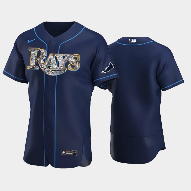 Tampa Bay Rays Blank Men's Nike Diamond Edition MLB Jersey - Navy