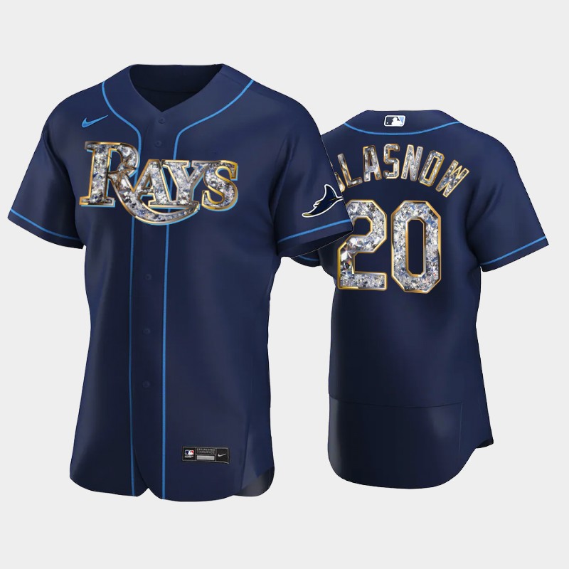 Tampa Bay Rays #20 Tyler Glasnow Men's Nike Diamond Edition MLB Jersey - Navy