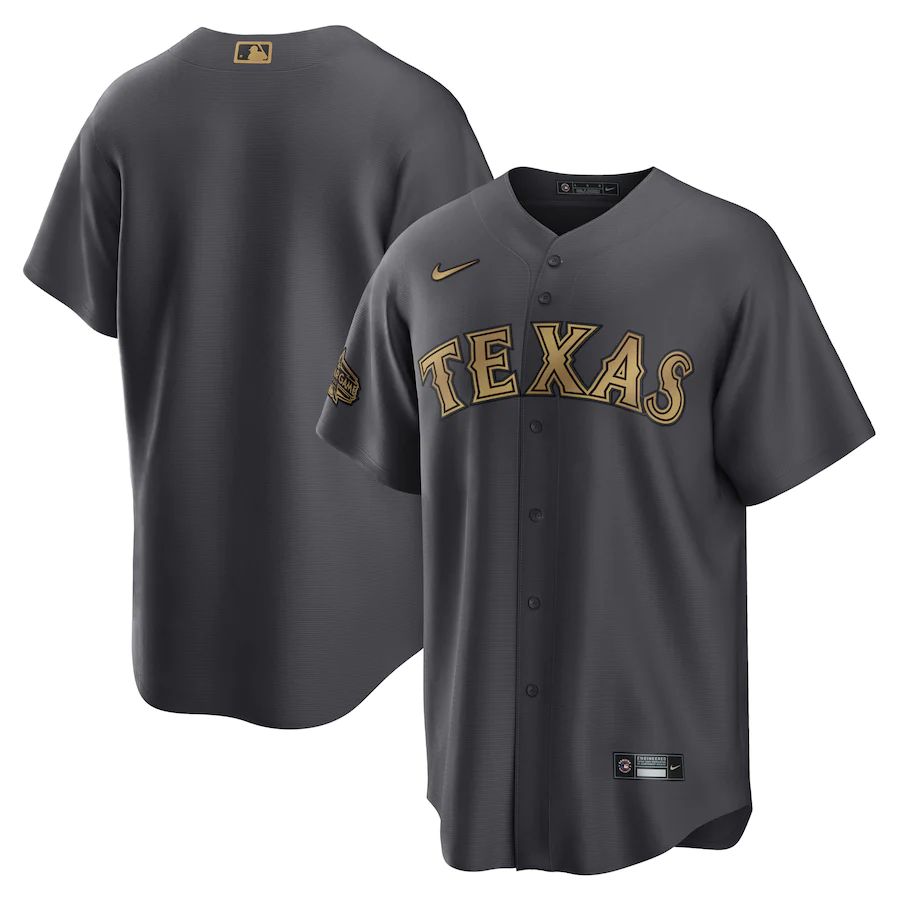 Texas Rangers Blank Men's Nike Charcoal 2022 MLB All-Star Game Replica Jersey