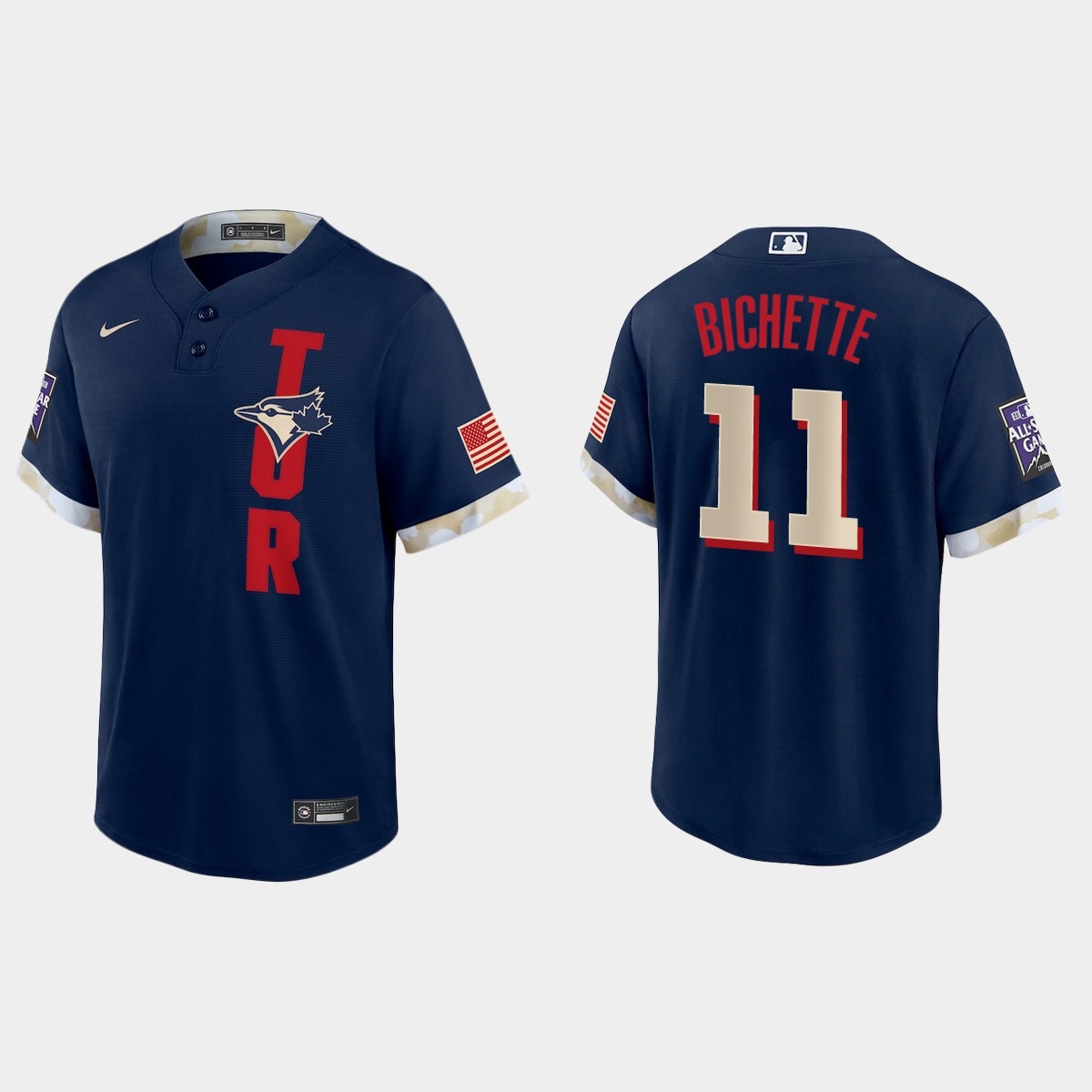 Toronto Blue Jays #11 Bo Bichette 2021 Mlb All Star Game Fan's Version Navy Jersey