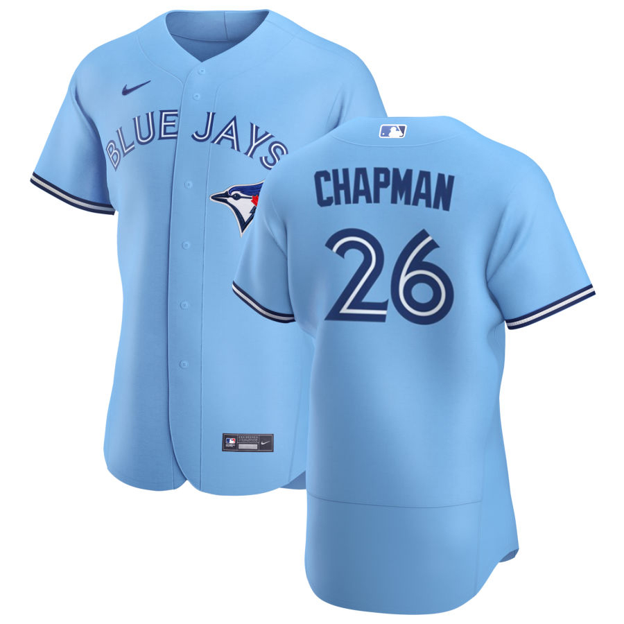 Toronto Blue Jays #26 Matt Chapman Men's Nike Light Blue Alternate 2020 Authentic Player MLB Jersey