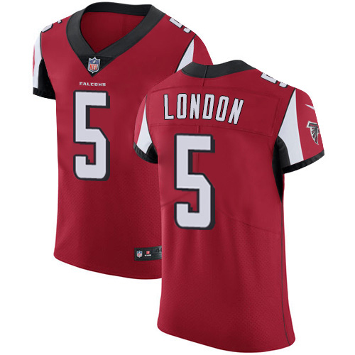 Nike Falcons #5 Drake London Red Team Color Men's Stitched NFL Vapor Untouchable Elite Jersey