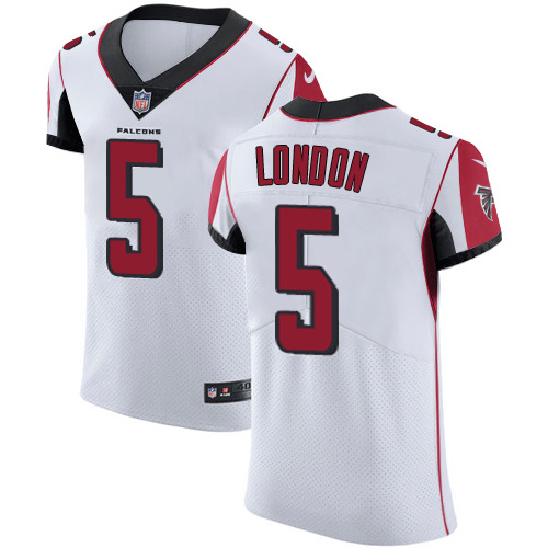 Nike Falcons #5 Drake London White Men's Stitched NFL New Elite Jersey