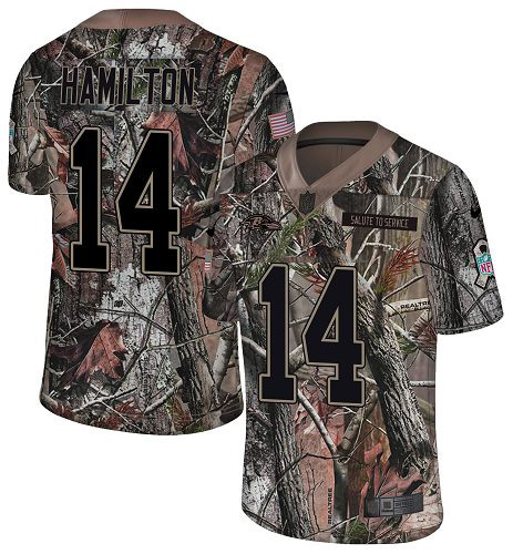 Nike Ravens #14 Kyle Hamilton Camo Men's Stitched NFL Limited Rush Realtree Jersey