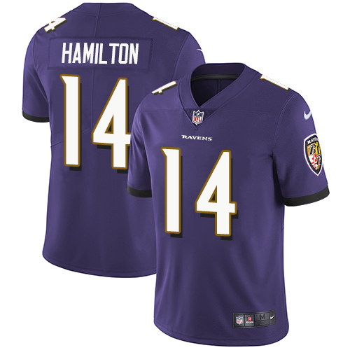 Nike Ravens #14 Kyle Hamilton Purple Team Color Men's Stitched NFL Vapor Untouchable Limited Jersey