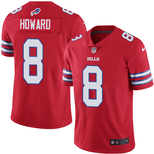 Buffalo Bills #8 O. J. Howard Red Men's Stitched NFL Limited Rush Jersey