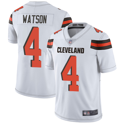 Nike Browns #4 Deshaun Watson White Men's Stitched NFL Vapor Untouchable Limited Jersey