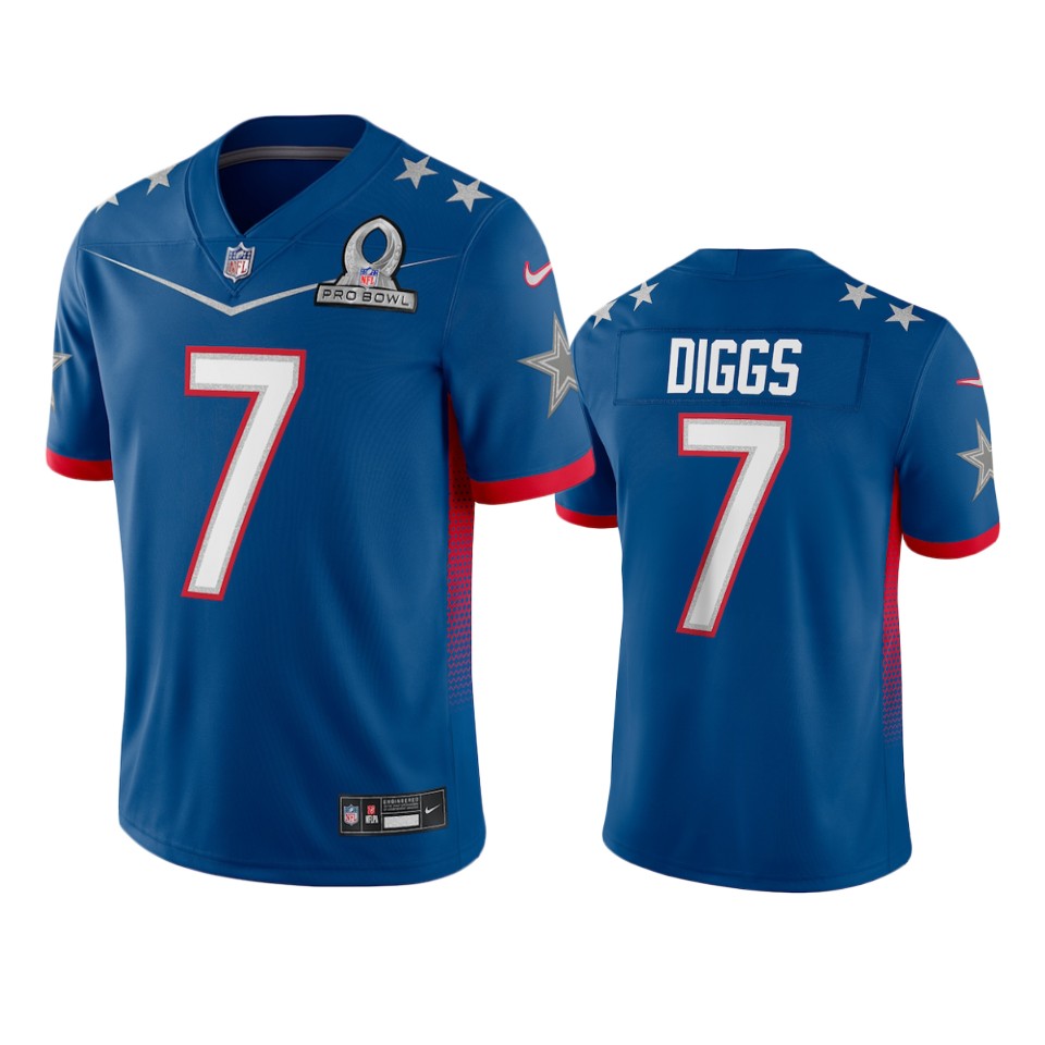 Nike Cowboys #7 Trevon Diggs Men's NFL 2022 NFC Pro Bowl Game Jersey Royal