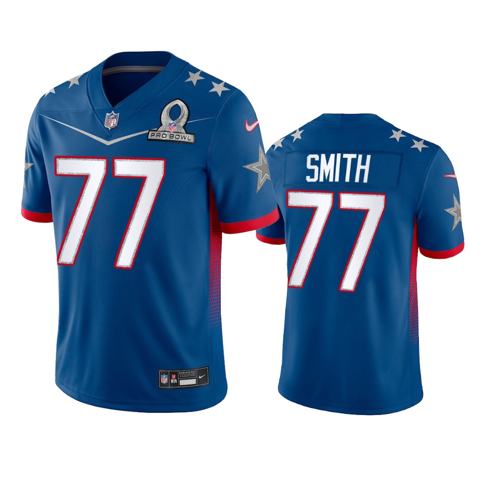 Nike Cowboys #77 Smith Royal Men's NFL 2022 NFC Pro Bowl Game Jersey Royal