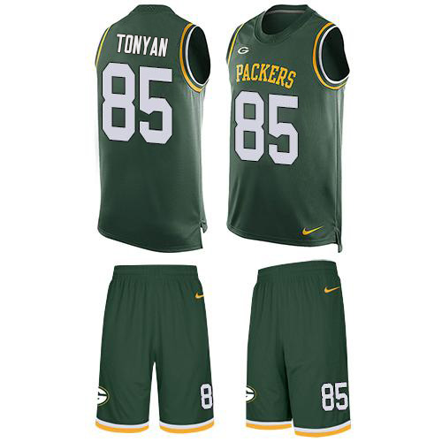 Nike Packers #85 Robert Tonyan Green Team Color Men's Stitched NFL Limited Tank Top Suit Jersey