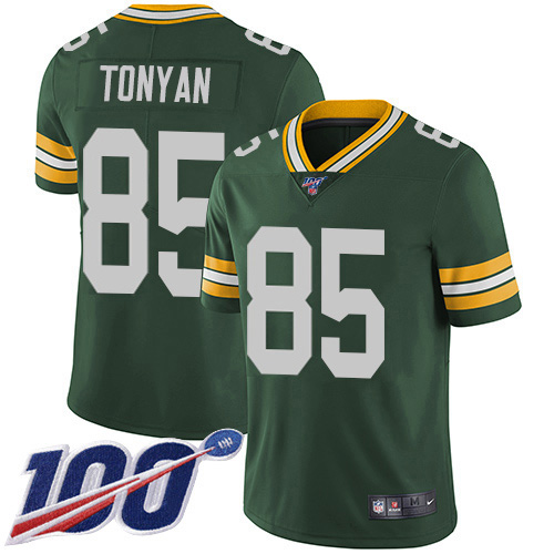 Nike Packers #85 Robert Tonyan Green Team Color Men's Stitched NFL 100th Season Vapor Untouchable Limited Jersey