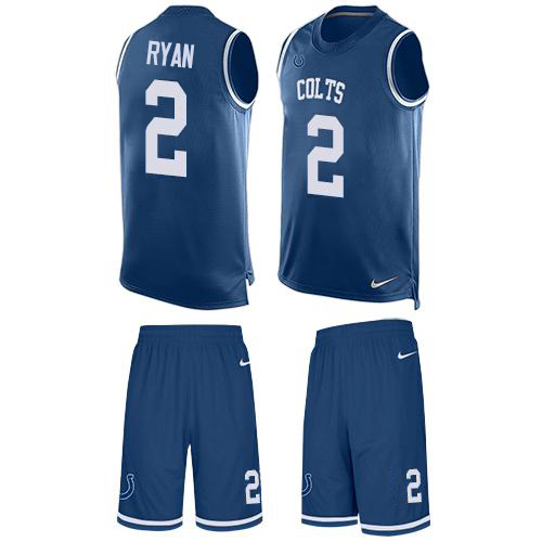 Nike Colts #2 Matt Ryan Royal Blue Team Color Men's Stitched NFL Limited Tank Top Suit Jersey