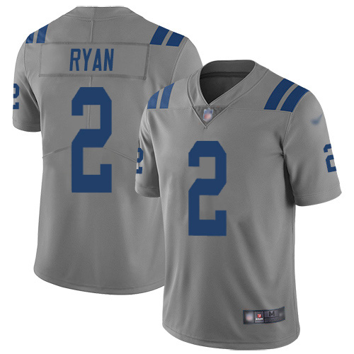 Nike Colts #2 Matt Ryan Gray Men's Stitched NFL Limited Inverted Legend Jersey