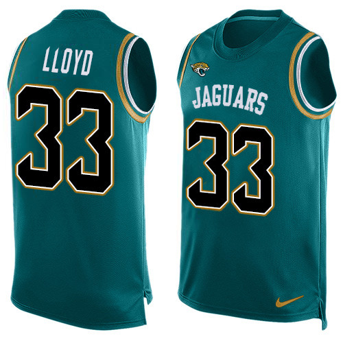 Nike Jaguars #33 Devin Lloyd Teal Green Team Color Men's Stitched NFL Limited Tank Top Jersey