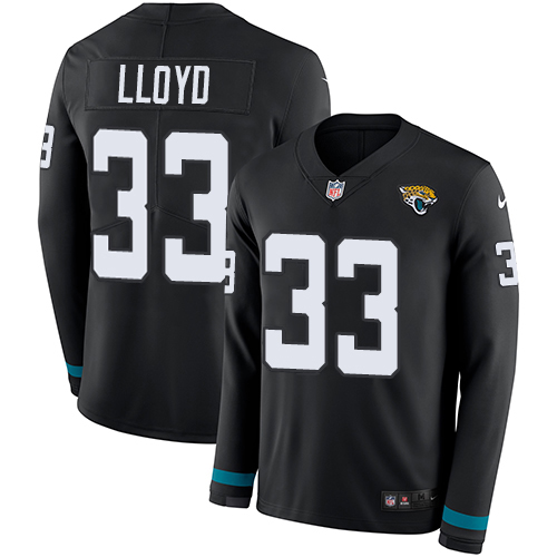 Nike Jaguars #33 Devin Lloyd Black Team Color Men's Stitched NFL Limited Therma Long Sleeve Jersey