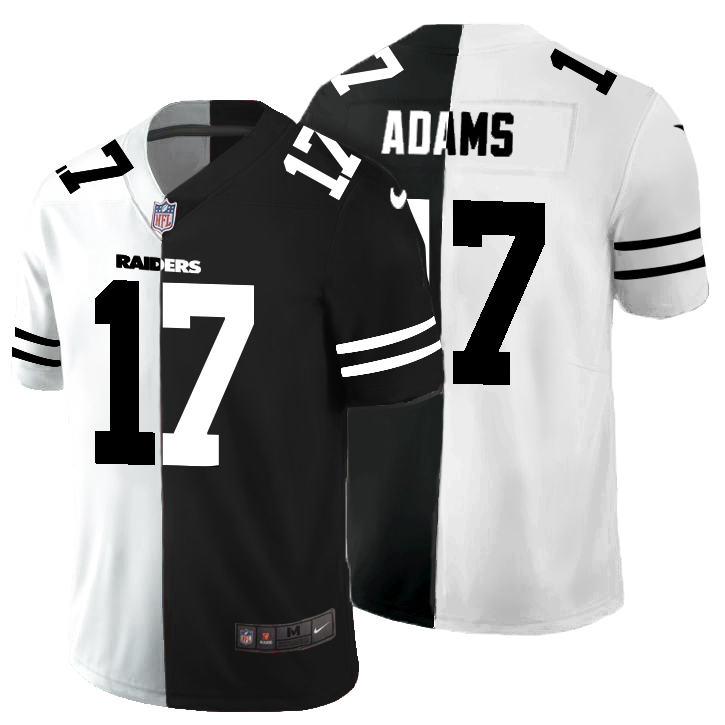 Nike Raiders #17 Davante Adams Men's Black V White Peace Split Nike Vapor Untouchable Limited NFL Jersey