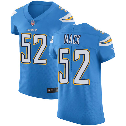 Nike Chargers #52 Khalil Mack Electric Blue Alternate Men's Stitched NFL New Elite Jersey