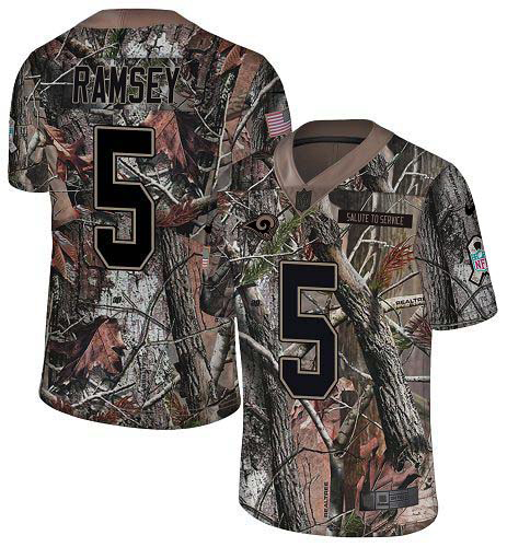 Nike Rams #5 Jalen Ramsey Camo Men's Stitched NFL Limited Rush Realtree Jersey