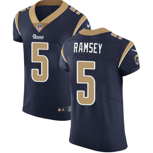 Nike Rams #5 Jalen Ramsey Navy Blue Team Color Men's Stitched NFL Vapor Untouchable Elite Jersey