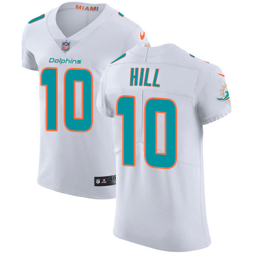 Nike Dolphins #10 Tyreek Hill White Men's Stitched NFL Vapor Untouchable Elite Jersey