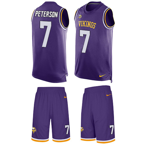 Nike Vikings #7 Patrick Peterson Purple Team Color Men's Stitched NFL Limited Tank Top Suit Jersey