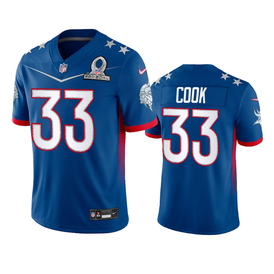 Nike Vikings #33 Dalvin Cook Men's NFL 2022 NFC Pro Bowl Game Jersey Royal