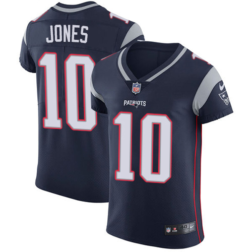 Nike Patriots #10 Mac Jones Navy Blue Team Color Men's Stitched NFL Vapor Untouchable Elite Jersey