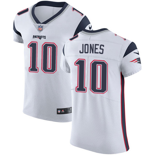 Nike Patriots #10 Mac Jones White Men's Stitched NFL Vapor Untouchable Elite Jersey