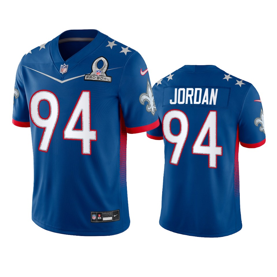 Nike Saints #94 Cameron Jordan Men's NFL 2022 NFC Pro Bowl Game Jersey Royal