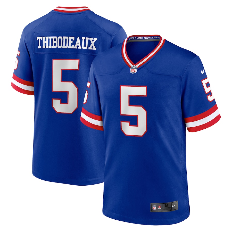 New York Giants #5 Kayvon Thibodeaux Royal Nike Men's Classic Retired Player Game Jersey