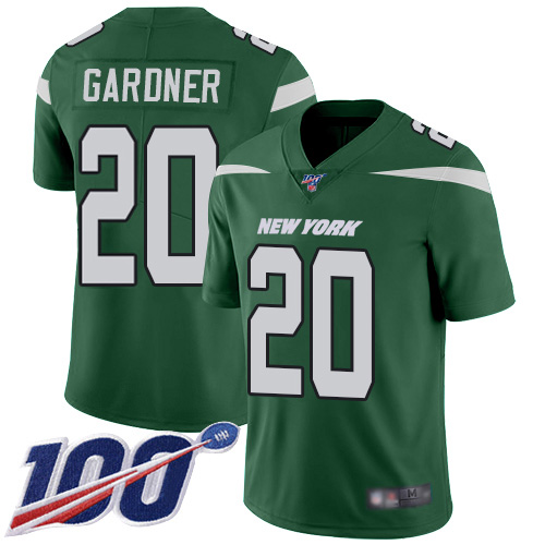 Nike Jets #20 Ahmad Sauce Gardner Green Team Color Men's Stitched NFL 100th Season Vapor Untouchable Limited Jersey