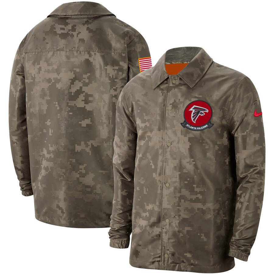 Men's Atlanta Falcons Nike Camo 2019 Salute to Service Sideline Full-Zip Lightweight Jacket