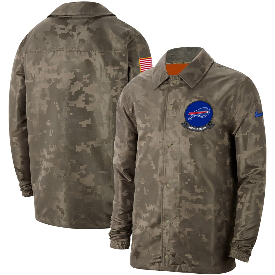 Men's Buffalo Bills Nike Camo 2019 Salute to Service Sideline Full-Zip Lightweight Jacket