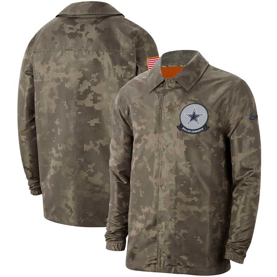 Men's Dallas Cowboys Nike Camo 2019 Salute to Service Sideline Full-Zip Lightweight Jacket