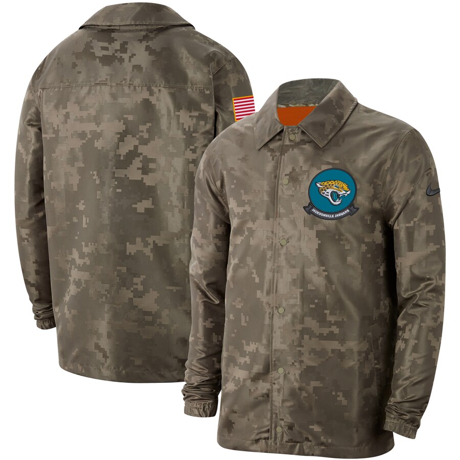 Men's Jacksonville Jaguars Nike Camo 2019 Salute to Service Sideline Full-Zip Lightweight Jacket