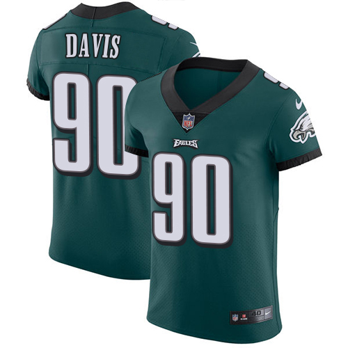 Nike Eagles #90 Jordan Davis Green Team Color Men's Stitched NFL Vapor Untouchable Elite Jersey