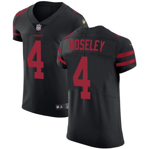 Nike 49ers #4 Emmanuel Moseley Black Alternate Men's Stitched NFL Vapor Untouchable Elite Jersey