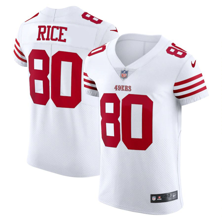 San Francisco 49ers #80 Jerry Rice White Nike Men's Authentic Stitched NFL Vapor Untouchable Elite Jersey