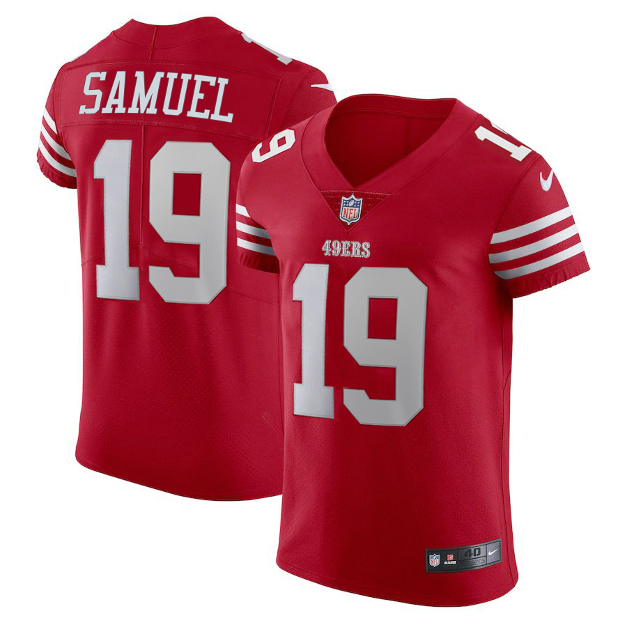 San Francisco 49ers #19 Deebo Samuel Scarlet Nike Men's Authentic Stitched NFL Vapor Untouchable Elite Jersey