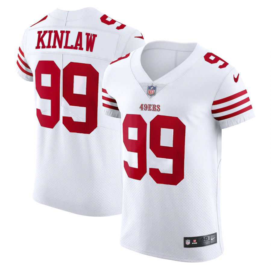 San Francisco 49ers #99 Javon Kinlaw White Nike Men's Authentic Stitched NFL Vapor Untouchable Elite Jersey