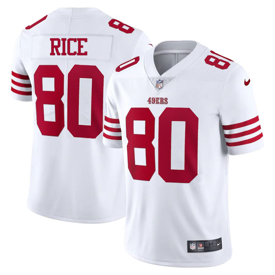 San Francisco 49ers #80 Jerry Rice White Nike Men's Limited Stitched NFL Vapor Untouchable Jersey