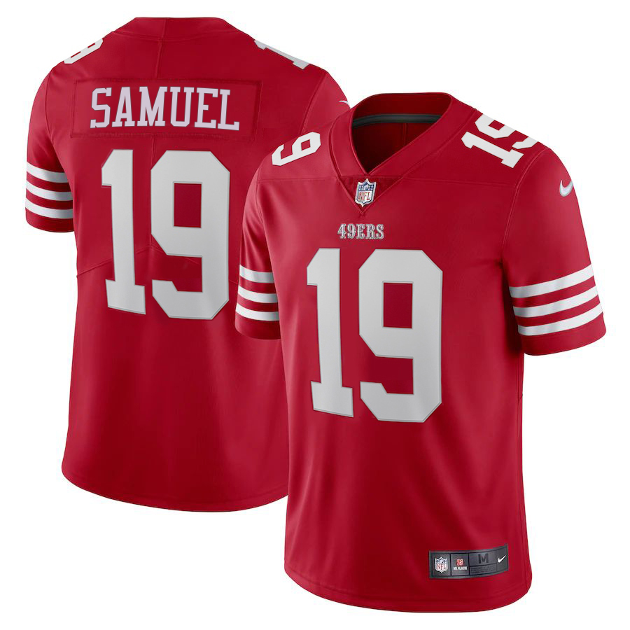 San Francisco 49ers #19 Deebo Samuel Scarlet Nike Men's Limited Stitched NFL Vapor Untouchable Jersey